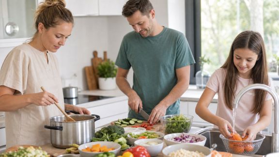 Batch cooking et organisation familiale : répartir les tâches pour gagner du temps